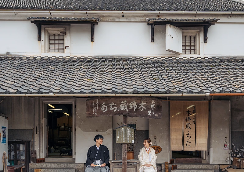 「岡田の町並み」愛知県知多市でフォトウェディング（結婚式前撮り）