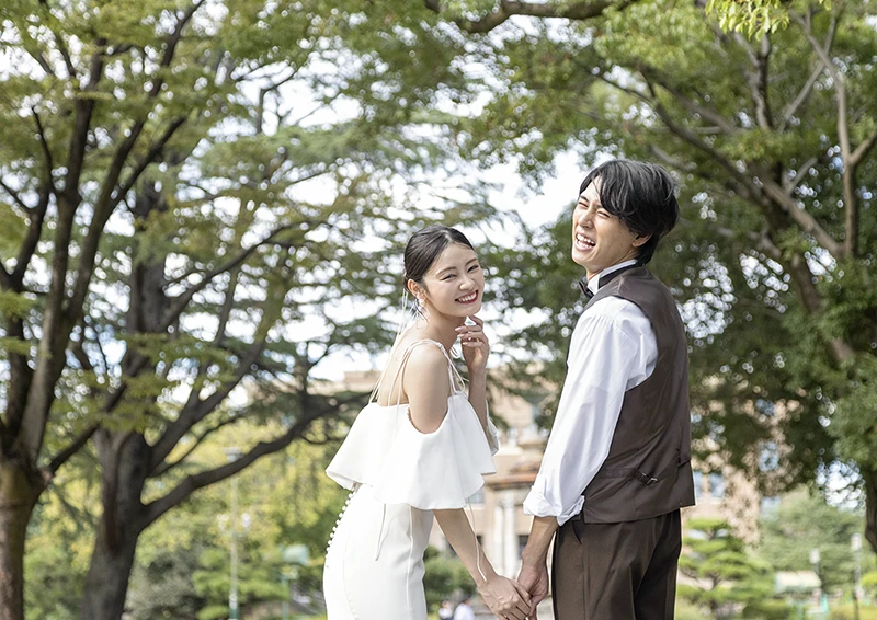 名古屋市・鶴舞公園でフォトウェディング
