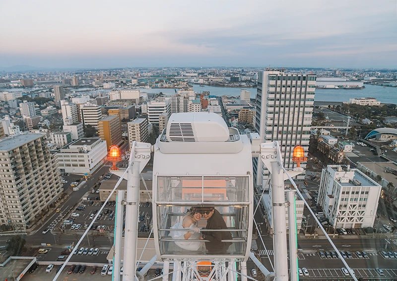 「名古屋港シートレインランド」愛知県名古屋市でフォトウェディング(結婚式前撮り)