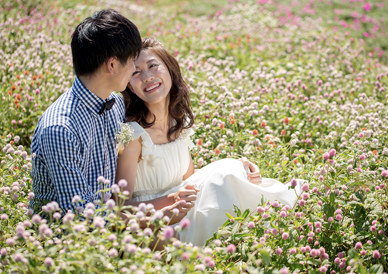 「観光農園花ひろば」愛知県南知多町でフォトウェディング(結婚式前撮り)