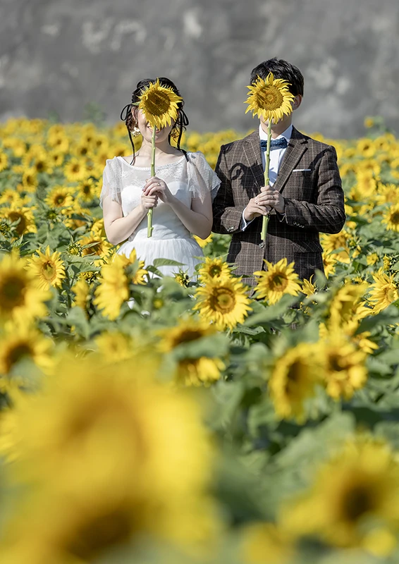 「観光農園花ひろば」愛知県南知多町でフォトウェディング(結婚式前撮り)
